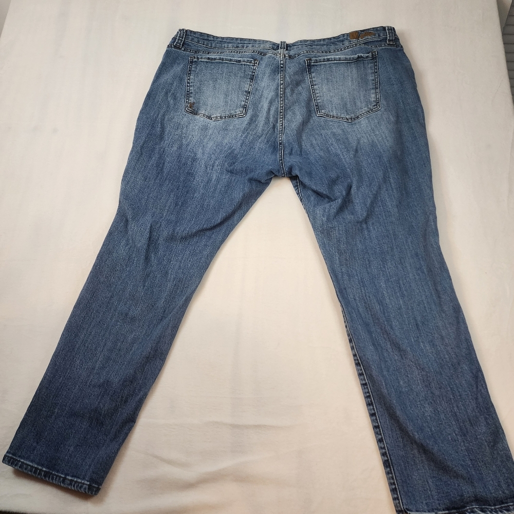 Kut from the Kloth Katy Boyfriend Jeans Womens 22W Blue Distressed KP799GC4R - Picture 10 of 14